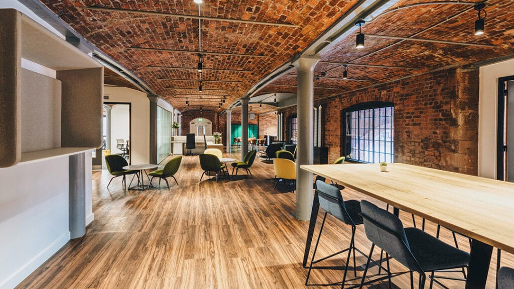 Acadia Group marketing agency communal office space at the Royal Albert Dock in Liverpool